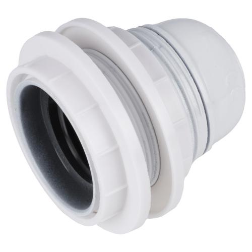Lampfitting wit met kraag en ring E27 Max 60w Led/gloei Lamp product photo