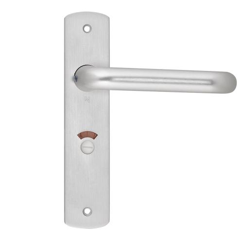 Noxxa vastdraaibare deurkruk 1408 op gegoten aluminium kortschild 200x42mm - curve - kleur F1 mat - uitvoering vrij en bezet 63/8 product photo https://media.isero.nl/Isero-IseroNL-Site/images/L/2295586_2.jpg L