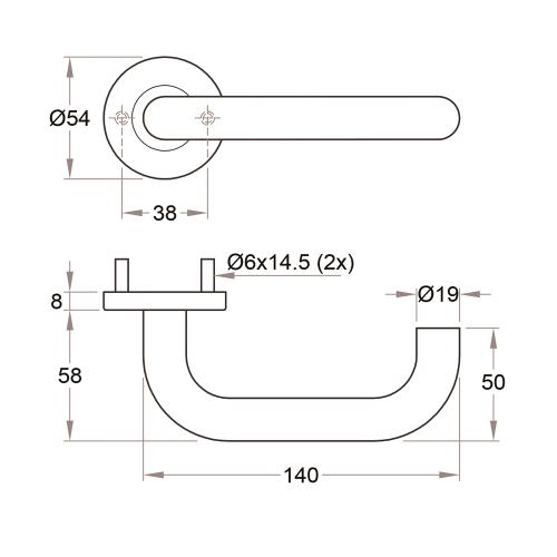 Noxxa deurkruk op rond rozet - U-model - rvs mat geborsteld - klasse 4 - vastdraaibaar en geveerd - deurdikte 37-47mm - DIN links/rechts product photo https://media.isero.nl/Isero-IseroNL-Site/images/L/2297278_5.jpg L