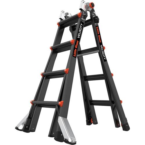 Vouwladder professioneel werkhoogte 5.54m (15.2kg) Velocity Black Pro 4x4 treden product photo