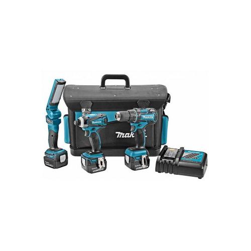 Makita Accu-schroefboorm. + slagschroevendr. + lamp 14.4v 3x5.0Ah DLX3025TX1 product photo