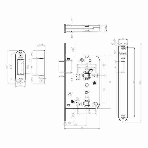 Noxxa magneet vrij- en bezetslot 63/8 - afgeronde rvs voorplaat 174x20mm - doornmaat 50mm - DIN links/rechts product photo https://media.isero.nl/Isero-IseroNL-Site/images/L/2302279_5.jpg L