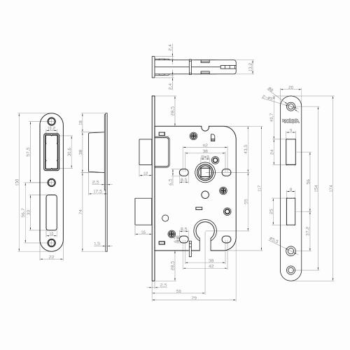 Noxxa magneet dag- en nachtslot - afgeronde rvs voorplaat 174x20mm - PC55 - doornmaat 50mm - DIN links/rechts product photo https://media.isero.nl/Isero-IseroNL-Site/images/L/2302280_5.jpg L