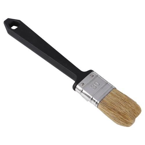 Kwast wegwerp plat maat 30 wit varkenshaar acryl/alkyd verf kunststof steel product photo