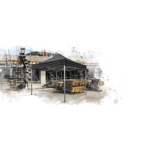 Doorwerktent GO-Work 40 3x3mtr zwart Incl. opbergtas,spanbandenset en haringen product photo