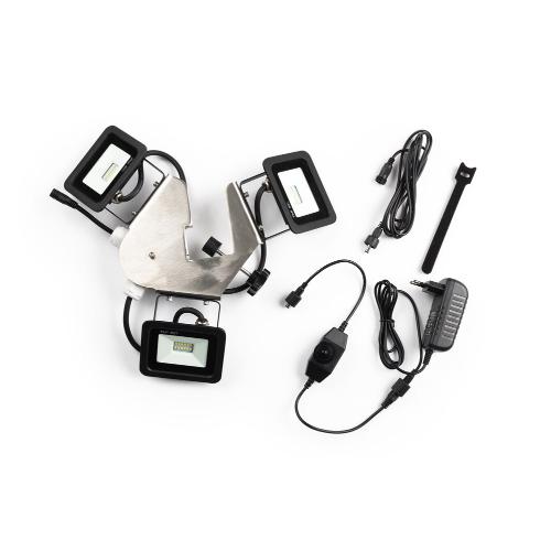 GO-WORK verlichting 3x10watt 6.5m kabel incl. opbergtas product photo