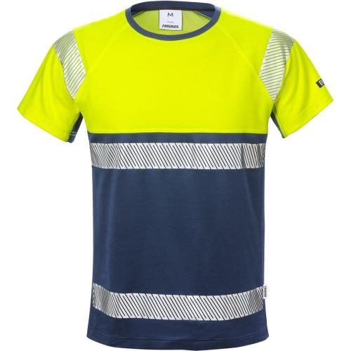 T-shirt 7518 THV high vis geel/marineblauw Mt XS product photo
