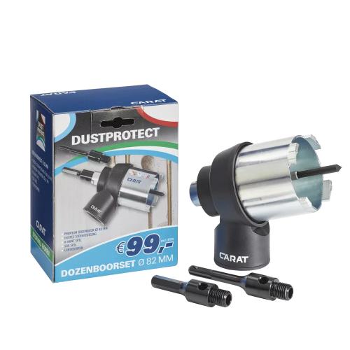 Dozenboor premium 82mm +stofafzuigadapter 2x montagespil sds/6-kant product photo