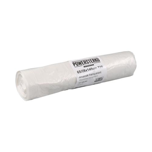 Afvalzak transparant gerecycled LDPE 1 doos = 20 rollen á 10 stuks product photo