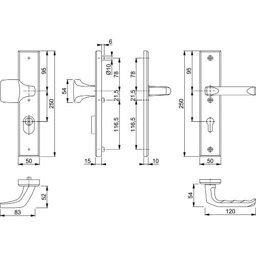 VH-garnituur knop/kruk recht F1 PC92 KT dd53-58mm SKG3 61G/2236ZA/2214/113 product photo https://media.isero.nl/Isero-IseroNL-Site/images/L/2318396_1.jpg L