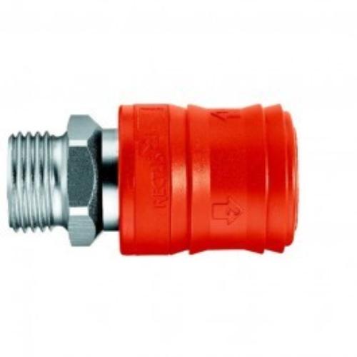 Snelkoppeling oranje lucht 1/4 binnendraad 14keiw13Mpns product photo