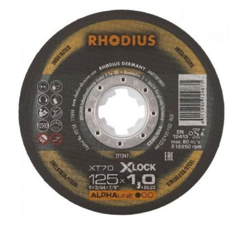 Rhodius XT70 X-Lock RVS doorslijpschijf 125X1.0X22.2MM product photo