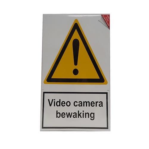 Pictogram camerabewaking vinyl sticker rechthoek 300x200mm product photo