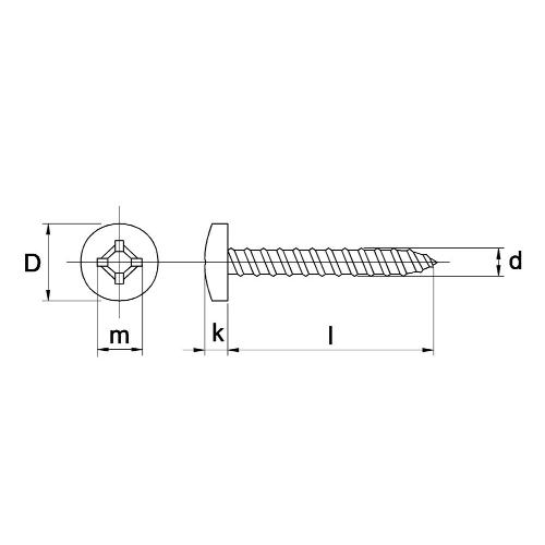 Zelftappende plaatschroef 2.9X25MM DIN 7981 RVS A2 cilinderkop PH1 product photo