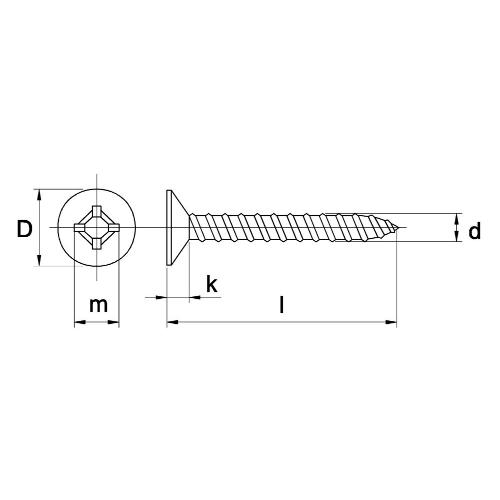 Zelftappende plaatschroef 3.9X32MM DIN 7982 RVS A2 platkop PH2 product photo