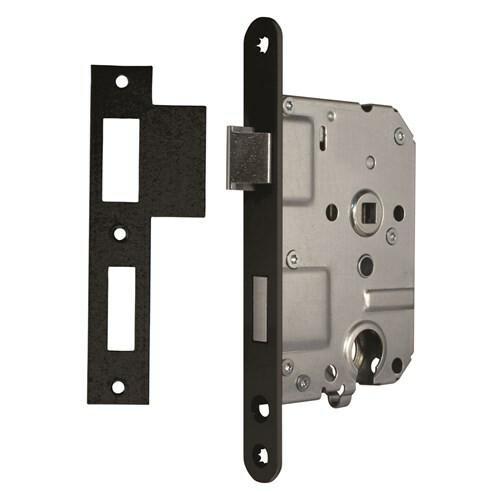 Zwarte Axa dag-nacht insteekslot met voorplaat PC55 DM50 7145 product photo