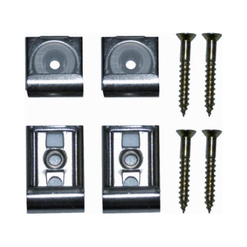 Spiegelklemset chroom licht model incl.kurk set = 4 stuks Maximale glasdikte 5mm (320110001) product photo