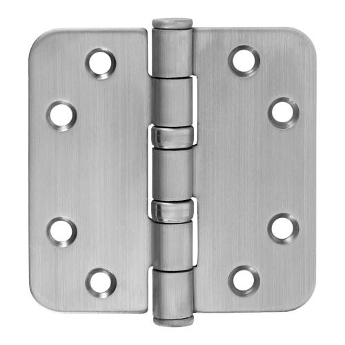 Noxxa kogellagerscharnier - rvs geborsteld - 76x76x2,5mm - ronde hoek - platkop product photo