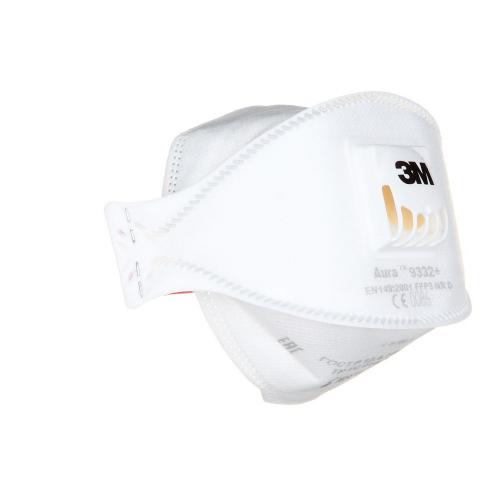 3M™ Aura™ stofmasker FFP3 met ventiel 9332+ doos 10 stuks product photo https://media.isero.nl/Isero-IseroNL-Site/images/L/2340240_09.jpg L
