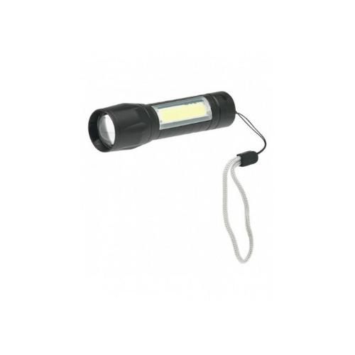 Zaklamp LED aluminium zwart oplaadbaar met usb kabel 1w 120 Lumen Thor 2in1 D89R product photo