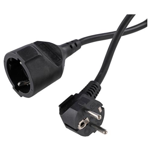 Verlengsnoer vinyl zwart 3x1.50mm2 in 3m H05VV-F 3 x 1.50mm2 Max 3680w product photo