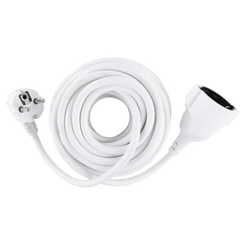 Verlengsnoer vinyl wit 3x1.50mm2 in 10m H05VV-F 3 x 1.50mm2 Max 3680w product photo