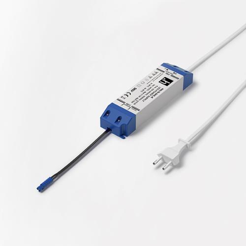 LED voeding 24 Volt/ 0-75 Watt enkelvoudig met 230V netsnoer 200cm met eurostekker product photo
