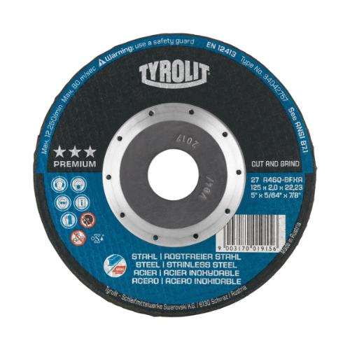 Doorslijp-Afbraamschijf 125x2mm premium cut and grind blik 5st A46Q-BFXA product photo