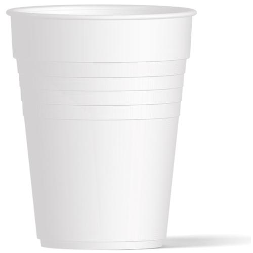 Beker kunststof herbruikbaar wit 180ml product photo