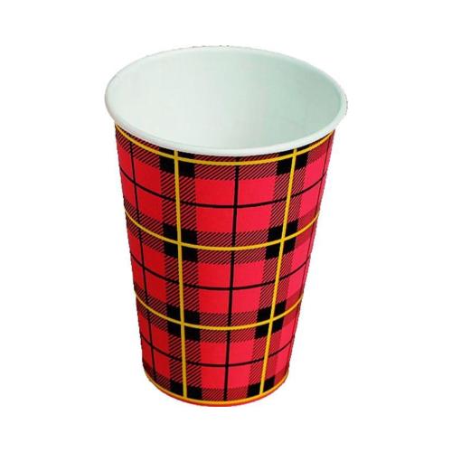 Koffiebeker Karton Ruit 180ml Rol = 100 stuks / Doos = 25 rollen product photo
