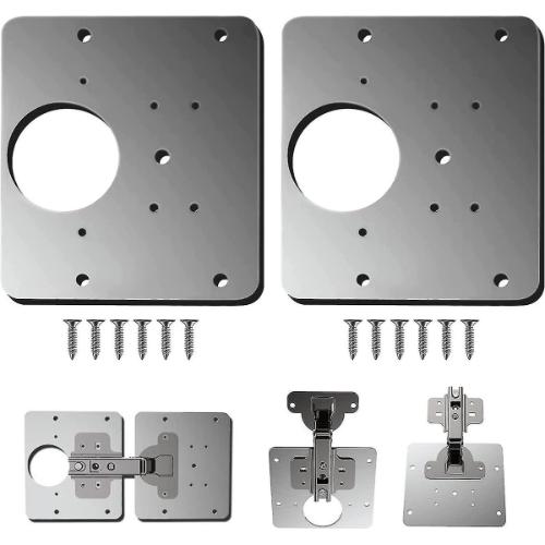 Scharnier reparatie plaat per 2 stuks 90x90mm grijs verzinkt product photo