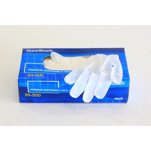 Handschoenen vinyl gepoederd wit eenmalig XL 100st XL = 9.0-9.5 product photo