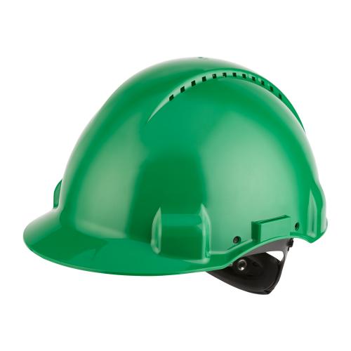 3M™ veiligheidshelm draaiknop geventileerd groen G3000NUV-GN product photo https://media.isero.nl/Isero-IseroNL-Site/images/L/239532_1.jpg L