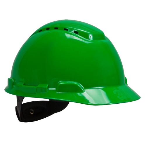 3M™ veiligheidshelm draaiknop geventileerd groen H700-NGN product photo