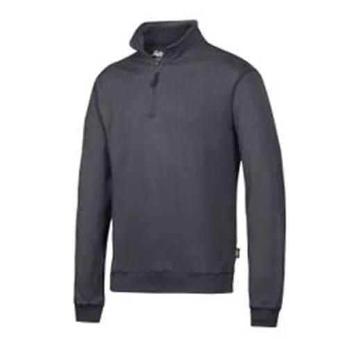 Sweatshirt met rits staalgrijs 2XL product photo