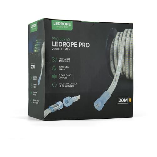 Ledrope PRO Lichtslang 20 meter - 24000 lumen - modulair & robuust - zonder stekker product photo