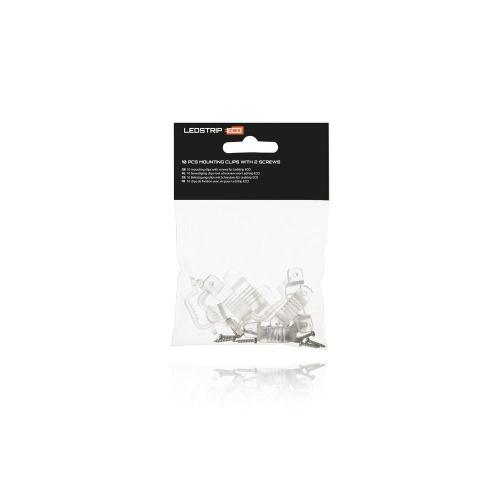 Bevestigingsclips voor lichtslang Ledstrip eco kunststof Verpakking = 10 stuks met schroefjes product photo https://media.isero.nl/Isero-IseroNL-Site/images/L/2408416_1.jpg L