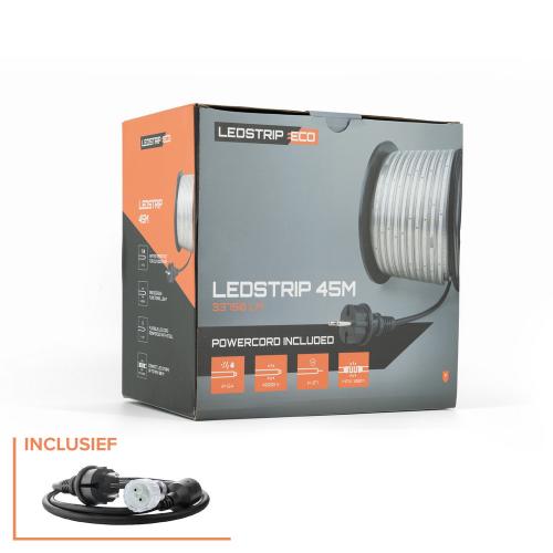 Ledstrip P ECO 45 meter - lichtslang + powercord - 33750 Lumen - modulair & robuust product photo
