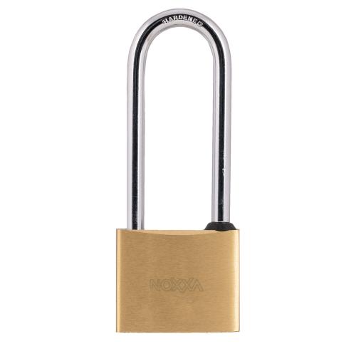 Noxxa hangslot messing met hoge beugel - 40mm - inclusief 2 sleutels - verschillend sluitend product photo