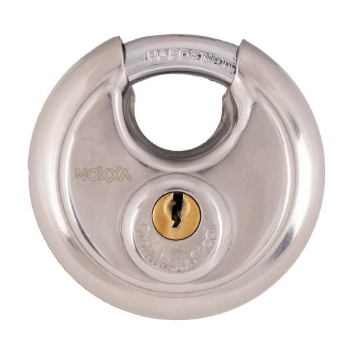 Noxxa discushangslot RVS - 70mm - inclusief 2 sleutels - verschillend sluitend product photo