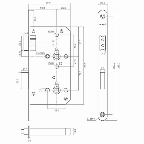 Noxxa magneet vrij- en bezetslot 72/8 - afgeronde rvs voorplaat 235x20mm -doornmaat 60mm - DIN links/rechts product photo https://media.isero.nl/Isero-IseroNL-Site/images/L/2453485_5.jpg L
