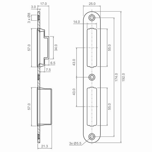 Noxxa magneetsluitplaat inclusief sluitkom - voor magneetsloten dag en nacht/vrij en bezet - afgeronde rvs voorplaat 192x25mm - DIN links/rechts product photo https://media.isero.nl/Isero-IseroNL-Site/images/L/2453502_5.jpg L