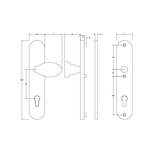 Noxxa veiligheidsgarnituur rond F1 - 250x50mm PC92 DD. 48-62mm - SKG*** product photo https://media.isero.nl/Isero-IseroNL-Site/images/L/2455525_5.jpg L