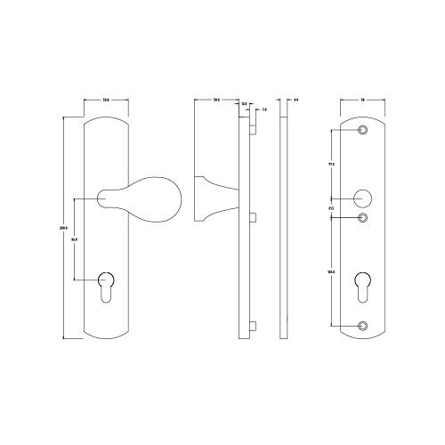 Noxxa veiligheidsgarnituur curve F1 - 250x50mm PC92 DD. 37-47mm - SKG*** product photo https://media.isero.nl/Isero-IseroNL-Site/images/L/2455539_5.jpg L