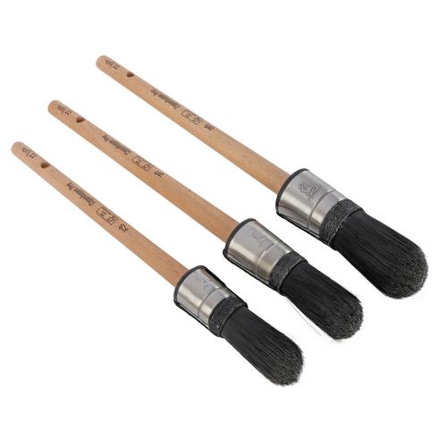 Kwastenset rond 4* plat maat 12-14-16 acryl/alkyd verf 3-delig product photo