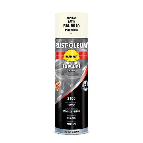 Lakspray Hard Hat topcoat 500ml Satijn wit product photo
