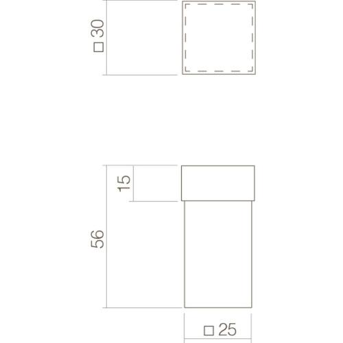 Deurstopper vloermontage RVS 304 zwart vierkant 30x30mm, inclusief bevestiging product photo https://media.isero.nl/Isero-IseroNL-Site/images/L/2474018_1.jpg L