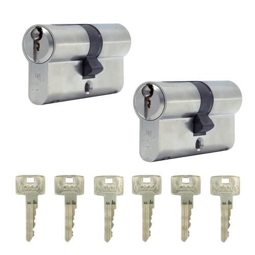 Noxxa Basic cilinderset - SKG** - 2x30/30 gelijksluitend - inclusief 6 sleutels product photo