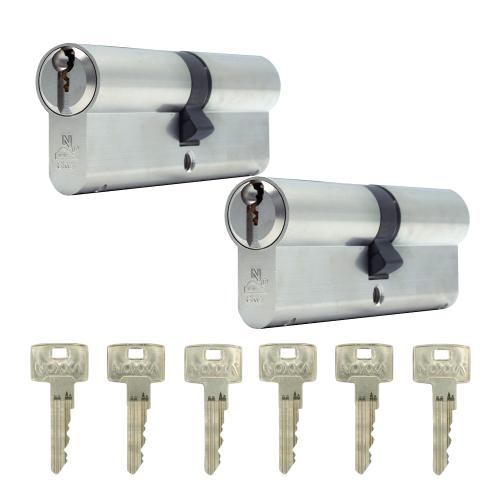 Noxxa Basic cilinderset - SKG** - 2x35/45 gelijksluitend - inclusief 6 sleutels product photo
