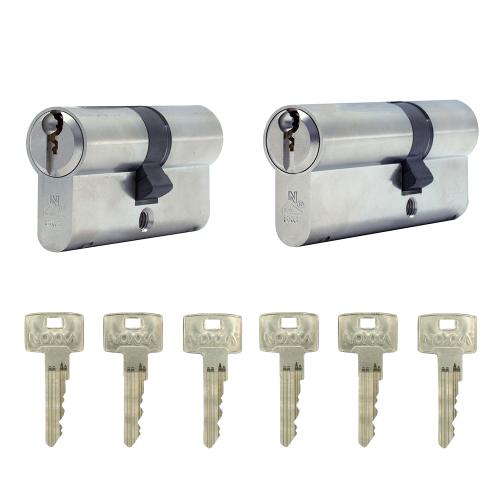 Noxxa Basic cilinderset - SKG** - 1x30/30 + 1x30/45 gelijksluitend - inclusief 6 sleutels product photo